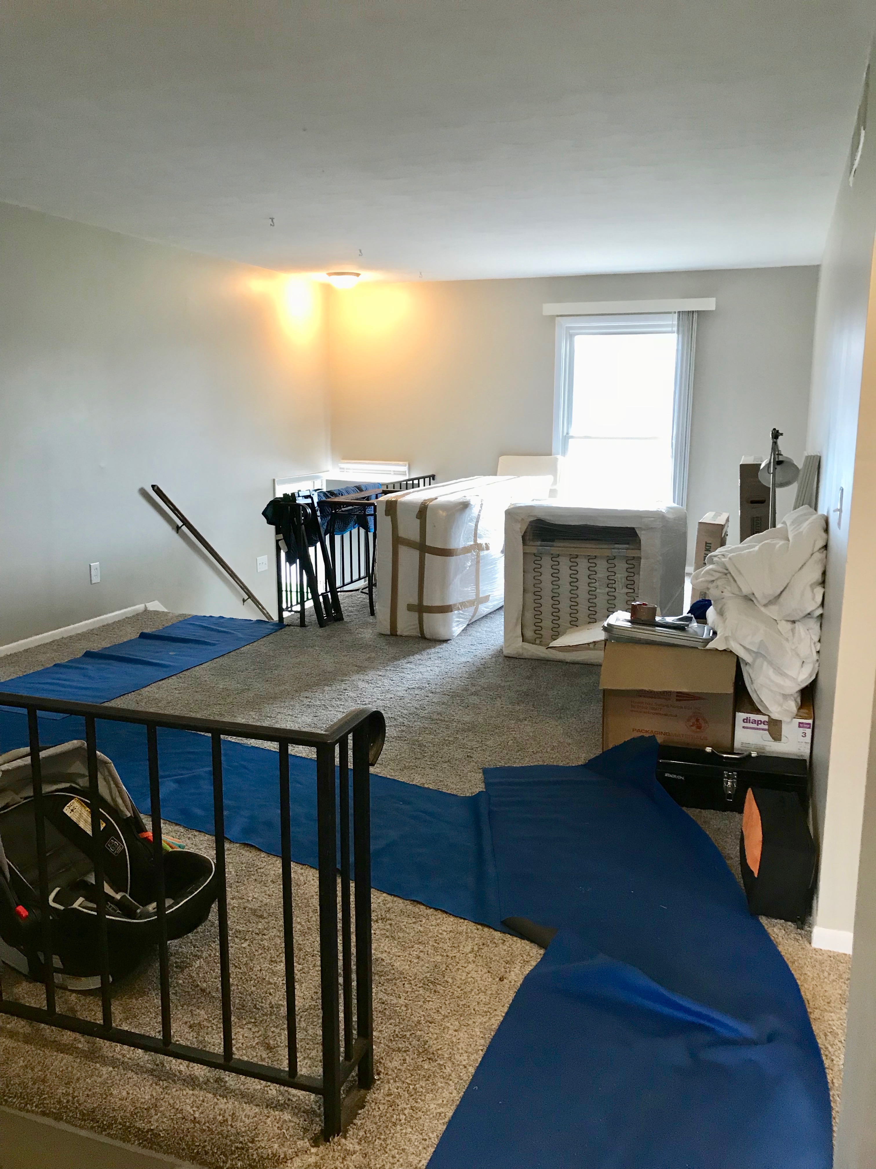 How to install baby gates at the top of the stairs when there’s only one wall. An affordable, easy method for installing baby gates on a railing or spindle.