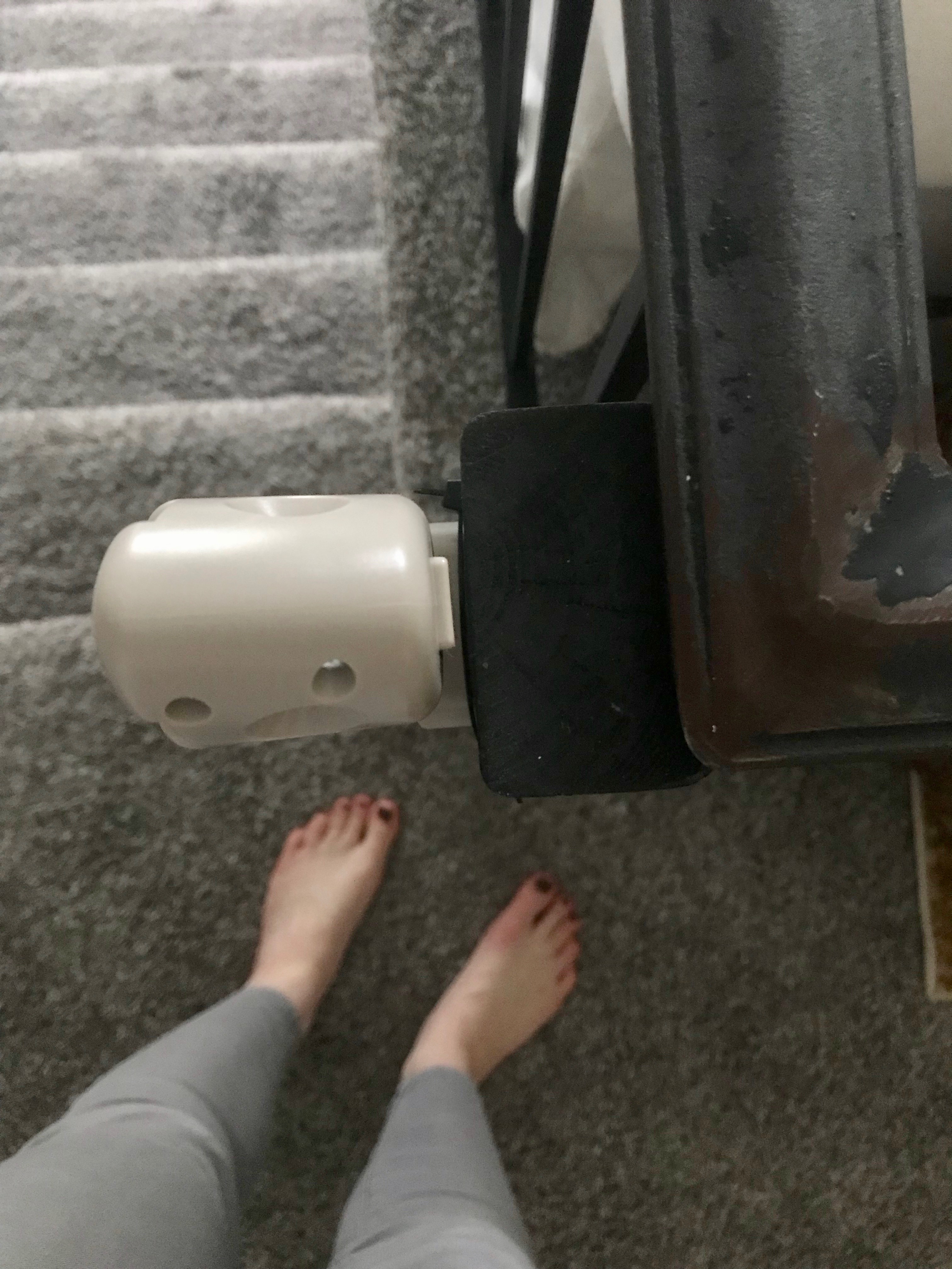 How to install baby gates at the top of the stairs when there’s only one wall. An affordable, easy method for installing baby gates on a railing or spindle.