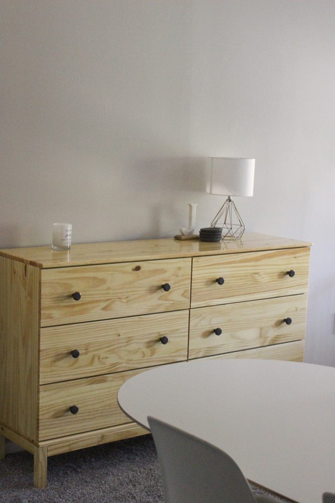 IKEA tarva dresser in entryway