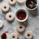 Shortbread Linzer Cookies with Fruit and Chocolate