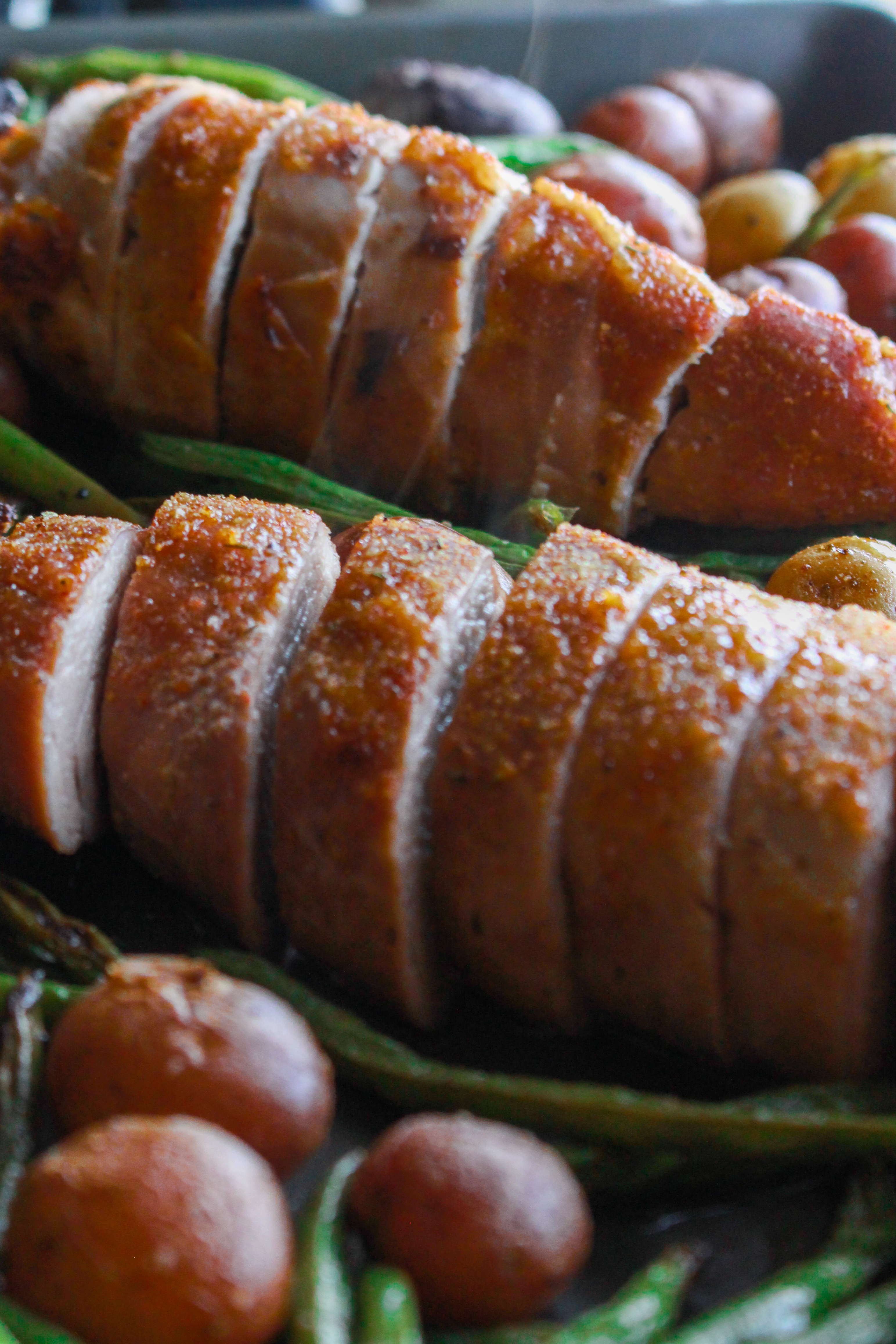 Sheet Pan Pork Tenderloin with Baby Potatoes + Green Beans-image